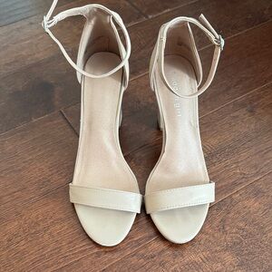 Madden girl Cream Ankle Strap Heels